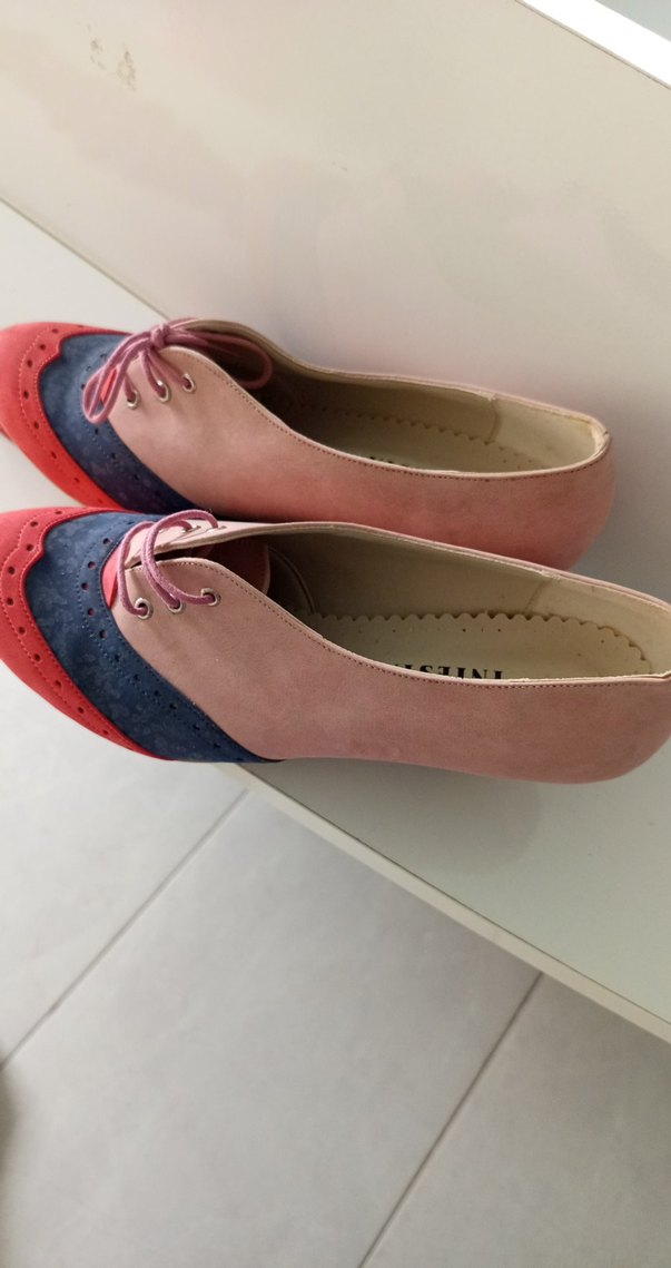 Renkli Süet Kadın Topuklu Klasik Ayakkabı - Görsel 2