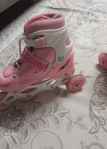 Pembe Bağcıklı Kız çocuk Paten - Görsel 3