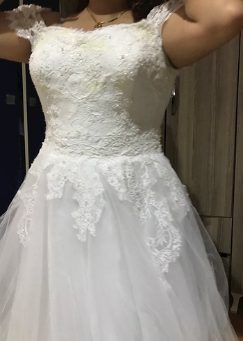 Straplez Midi Prenses Gelinlik - Görsel 6