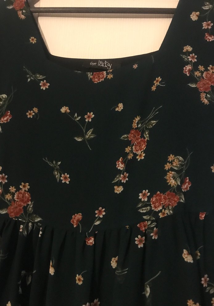 Uzun Kollu Yeşil Desenli Bohem Elbise - Görsel 3