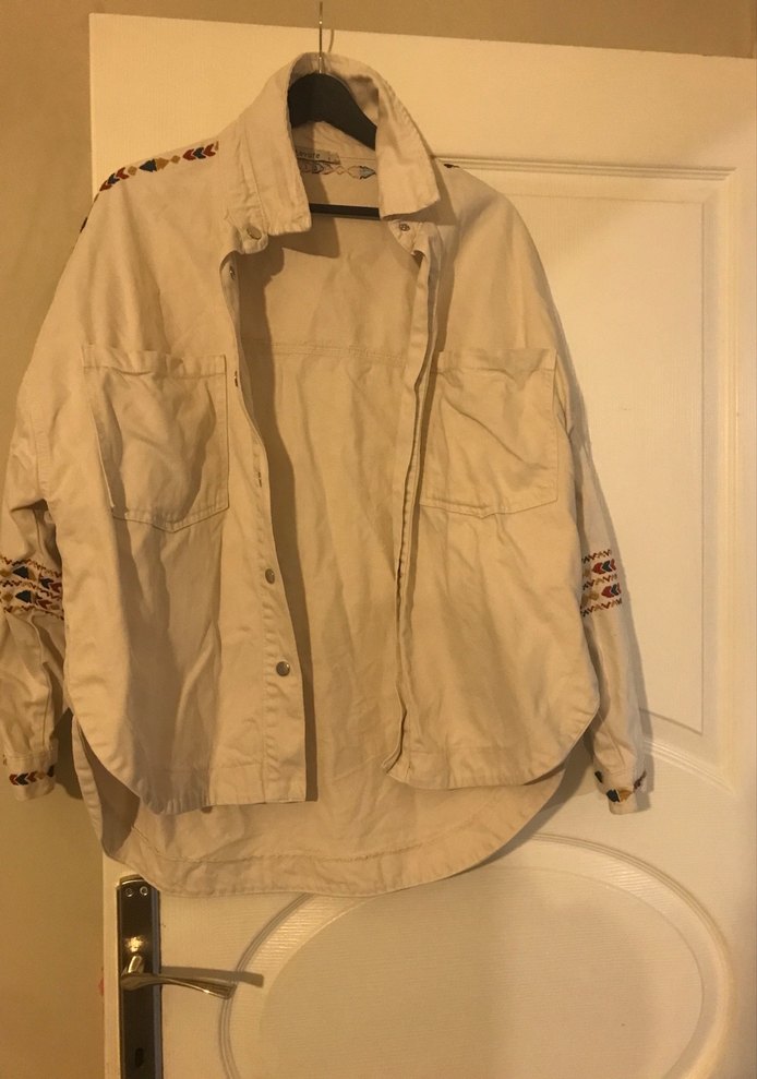 Bej Midi Kadın Ceket Düğmeli Street Wear - Görsel 2