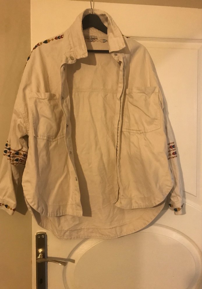 Bej Midi Kadın Ceket Düğmeli Street Wear - Görsel 3