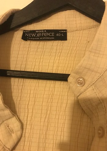 Bej Keten Bohem Gömlek - Görsel 3