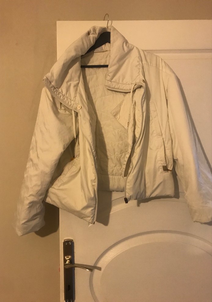 Beyaz Kemerli Keten Kadın Ceket - Görsel 2