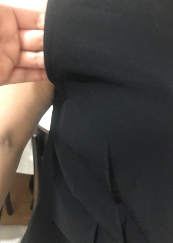 Siyah Hamile Tulum, Kolsuz, Notch Yaka - Görsel 7