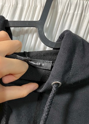 s Beden siyah Renk Kadın Siyah Kapüşonlu Sweatshirt