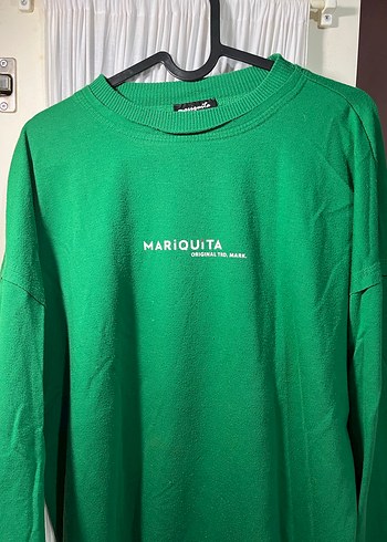 Diğer Yeşil Uzun Kollu Pamuk Sweatshirt