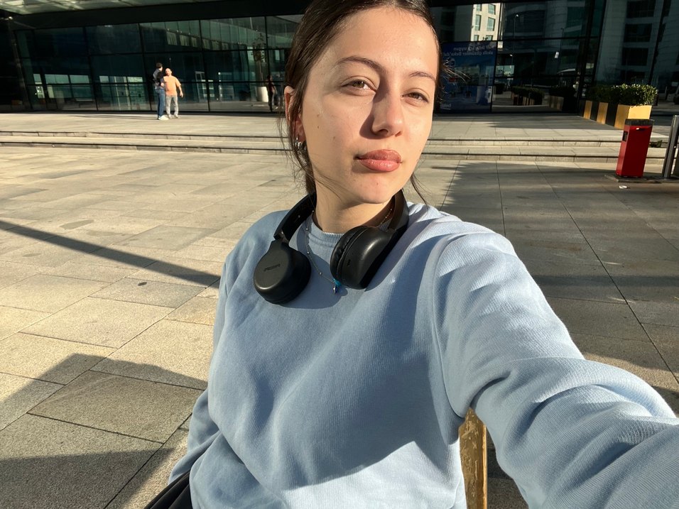 açık mavi Kadın Salaş Sweatshirt - Görsel 3