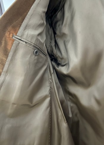 Düğmeli Kahverengi Süet Erkek Ceket - Görsel 3