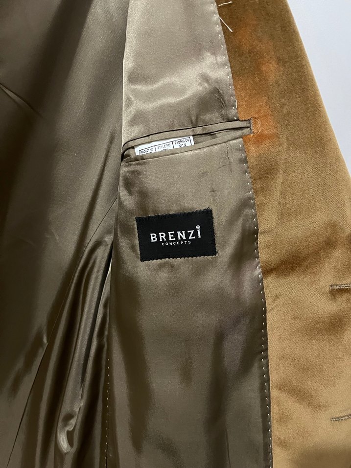 Düğmeli Kahverengi Süet Erkek Ceket - Görsel 2