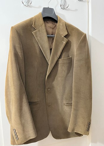 Bej Süet Erkek Ceket Düğmeli - Görsel 2