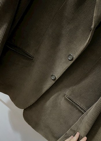 Bej Süet Erkek Ceket Düğmeli - Görsel 7