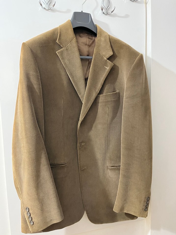 Bej Süet Erkek Ceket Düğmeli - Görsel 2