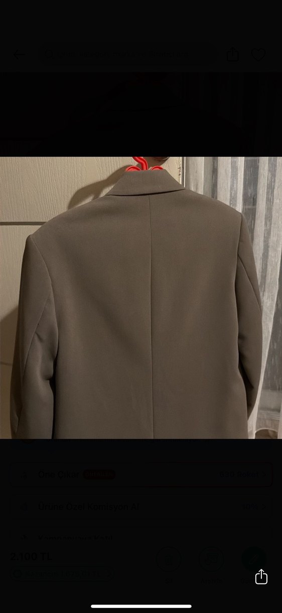 Zara haki blazer ceket - Görsel 5
