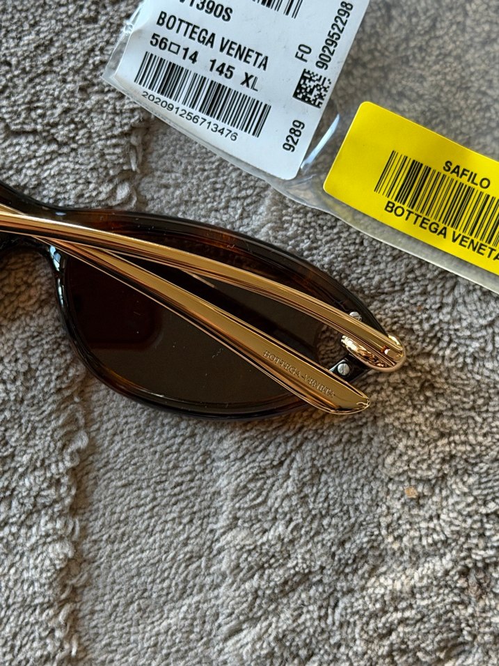 Bottega Veneta Kemer Detaylı Kahverengi Vintage Gözlük - Görsel 5