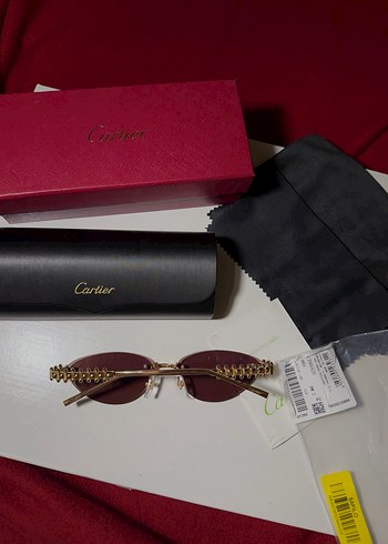 Cartier kahverengi güneş gözlüğü - Görsel 5