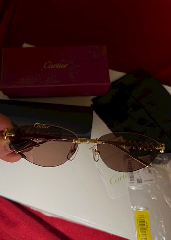 Cartier kahverengi güneş gözlüğü - Görsel 6