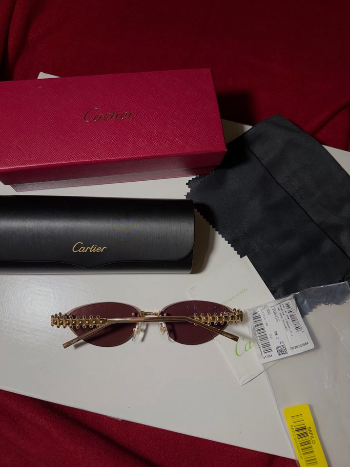 Cartier kahverengi güneş gözlüğü - Görsel 5