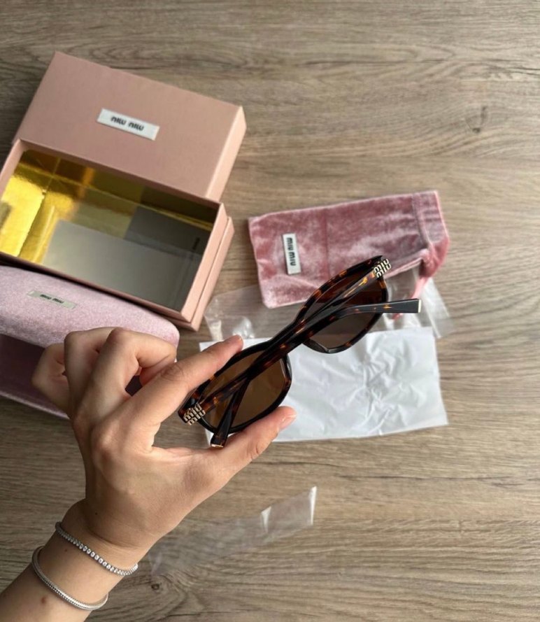 Miu Miu Kahverengi Parisian Gözlük - Görsel 3