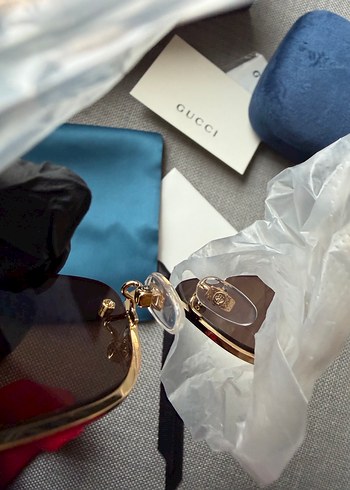 Gucci Parlak Kahverengi Kadın Güneş Gözlüğü - Görsel 8