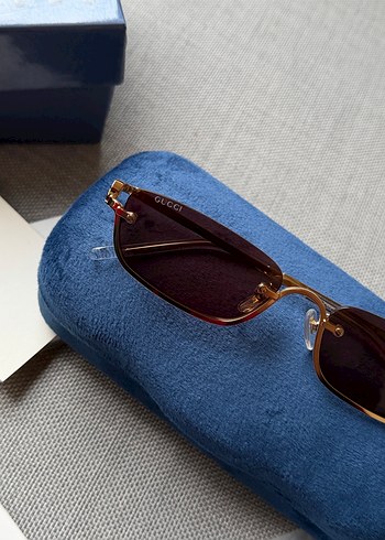 Gucci Parlak Kahverengi Kadın Güneş Gözlüğü - Görsel 6