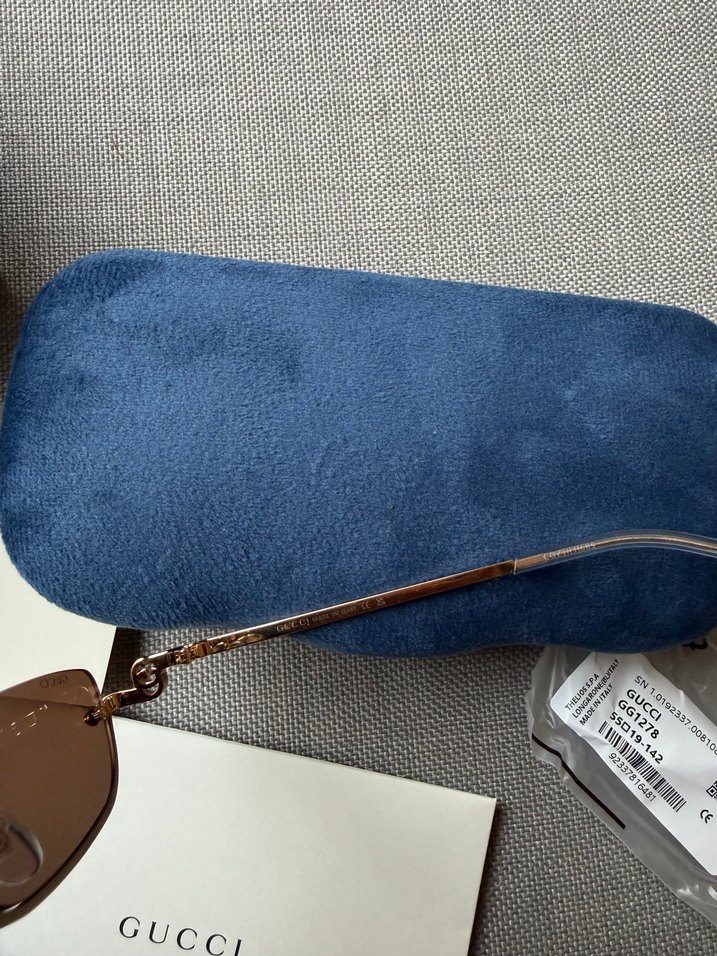 Gucci Parlak Kahverengi Kadın Güneş Gözlüğü - Görsel 4