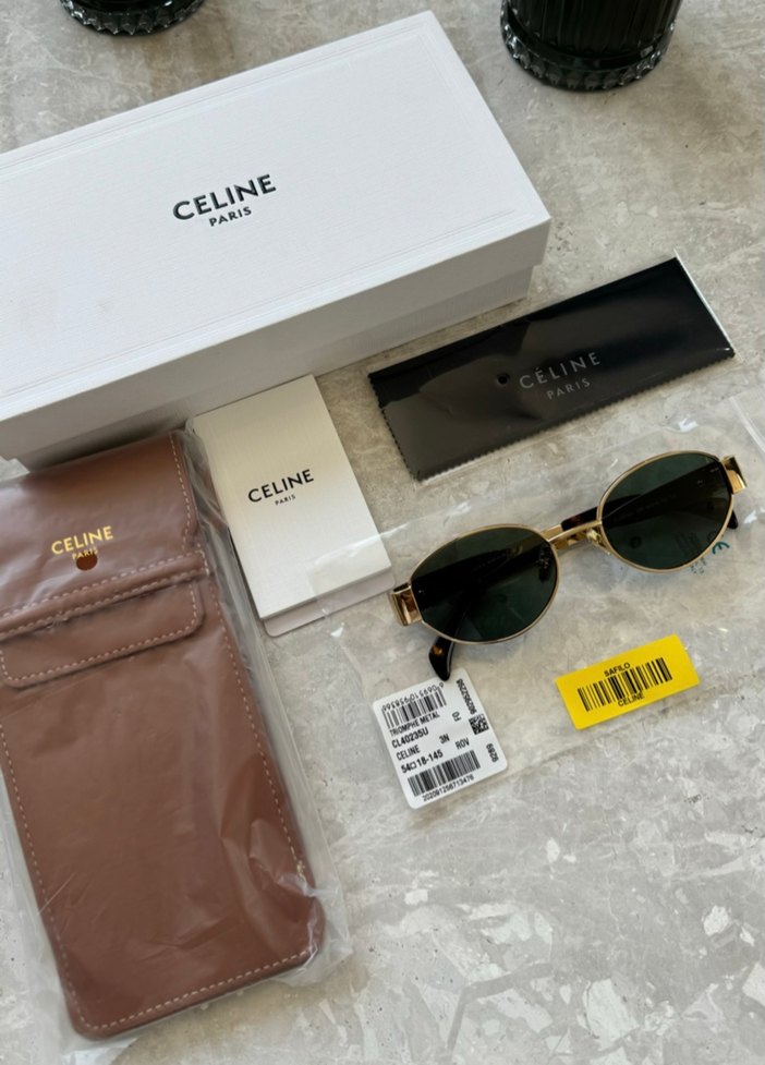 CELINE Paris Klasik Gold Tokalı Kadın Gözlük - Görsel 4