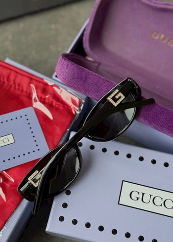 Gucci Mor Tokalı Gotik Kadın Gözlüğü - Görsel 2