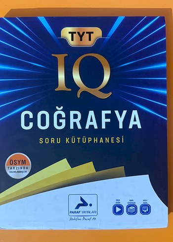 Paraf TYT IQ Coğrafya Soru Kütüphanesi/Soru Bankası (Ciltli)
