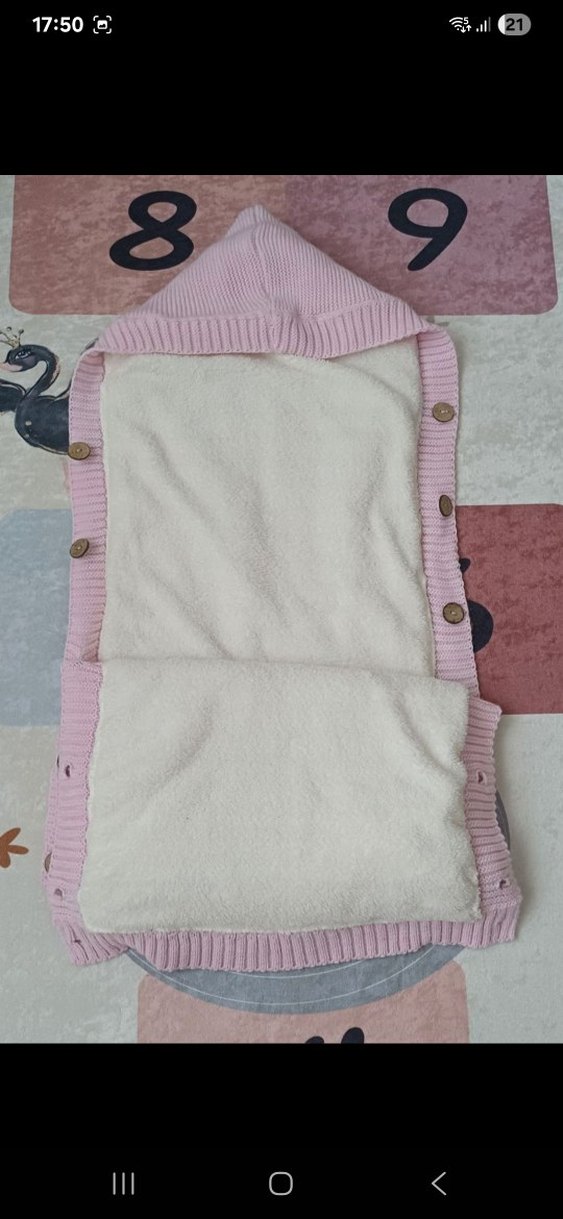 Pembe Nakışlı Çocuk Battaniyesi - Görsel 2