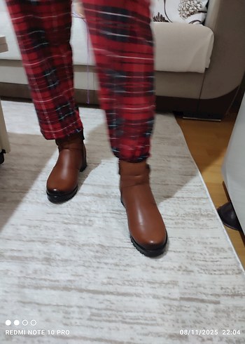 Kahverengi Tokalı Kadın Deri Bot - Görsel 3