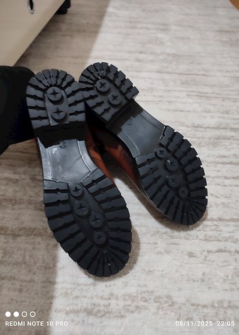 Kahverengi Tokalı Kadın Deri Bot - Görsel 4