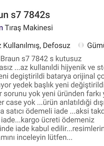 Braun s7 Şarjlı Erkek Tıraş Makinesi - Görsel 8