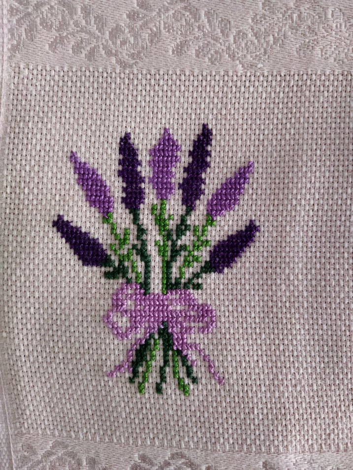 Gül kurusu etamin işlemeli havlu - Görsel 4