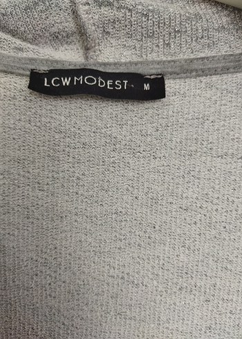 Gri Uzun Kapişonlu Hırka - Görsel 4