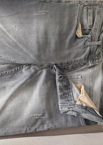 Gri Erkek Kot Pantolon - Görsel 4