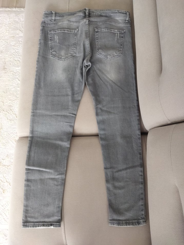 Gri Erkek Kot Pantolon - Görsel 2