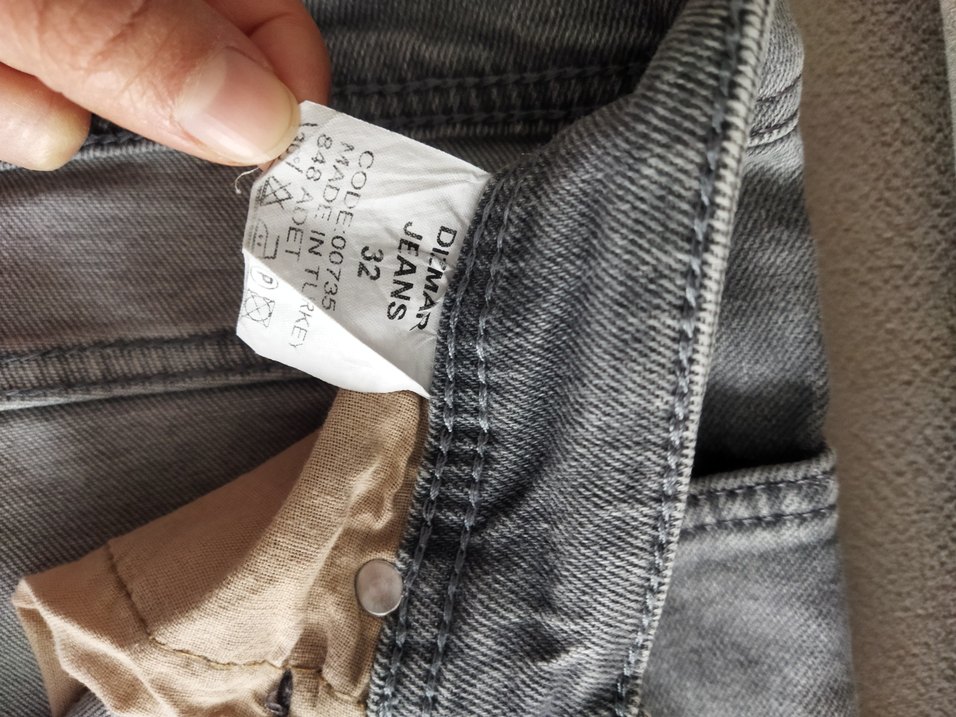 Gri Erkek Kot Pantolon - Görsel 5