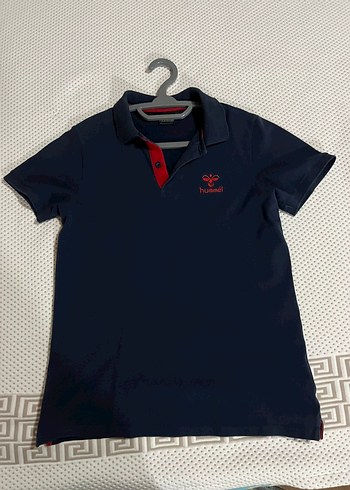 Hummel Lacivert Düğmeli Erkek Polo Tişört