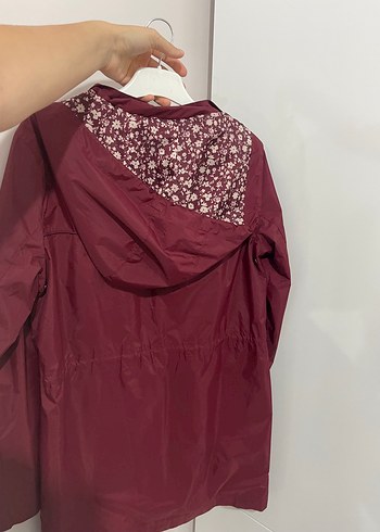 LC Waikiki Bordo Parlak Midi Kadın Yağmurluk Fermuarlı