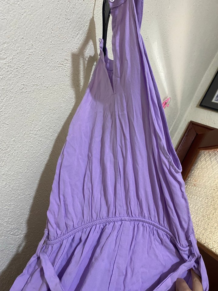 Mor Keten Bohem Uzun Elbise - Görsel 4