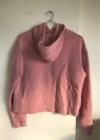 m Beden Pembe Kapüşonlu Kadın Sweatshirt