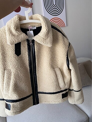 m Beden ten rengi Renk Zara Biker mont Teddy mont