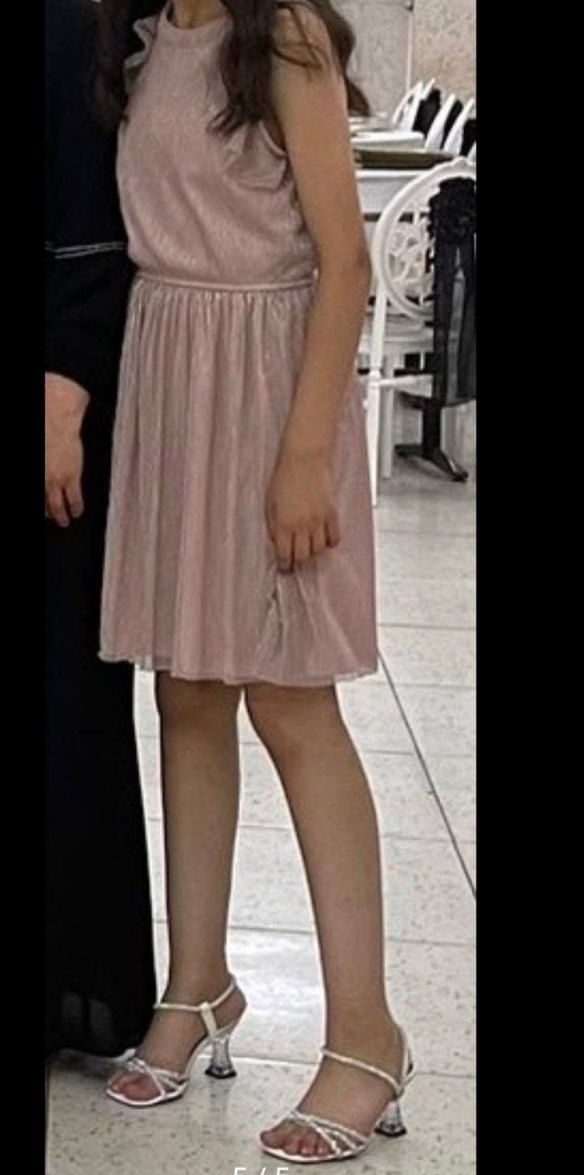 Parlak Pembe Kolsuz Fırfırlı Kız Elbisesi - Görsel 2