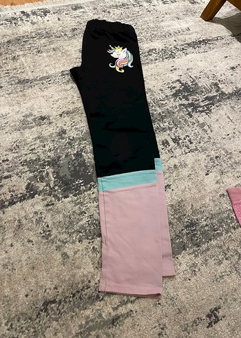 Kız Çocuk Çok Renkli Uzun Tayt - Görsel 2