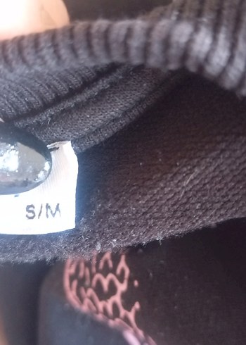 m Beden kadın Siyah Yılan Baskılı Tişört