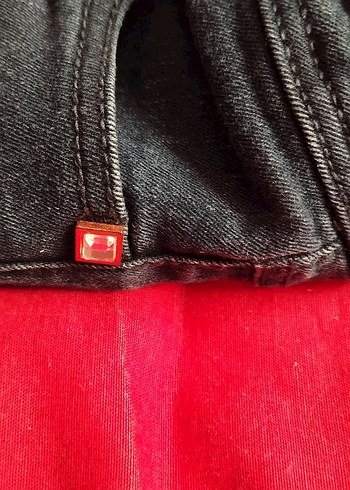 4 Yaş Beden lacivert Renk Kız Çocuk Siyah Street Wear Dar Kesim Pantolon