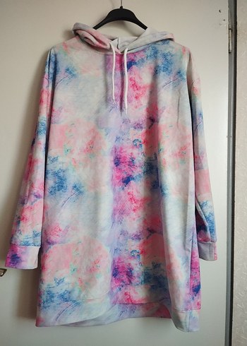Diğer Kadın Oversize Kapüşonlu Tie-Dye Sweatshirt