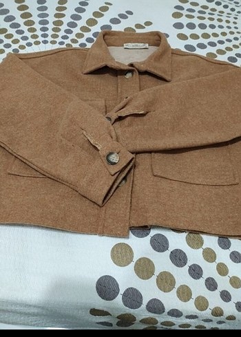 LC Waikiki Kahverengi Düğmeli Mini Yün Kadın Kaban