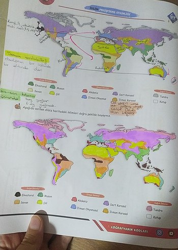  Türkiye ve Dünya Haritaları Çalışma Defterleri